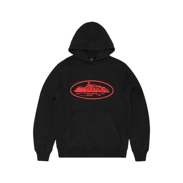 Corteiz Alcatraz V2 Hoodie Black/Red
