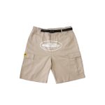 Corteiz Alcatraz Cargo Shorts Beige