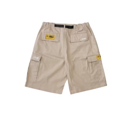 Corteiz Alcatraz Cargo Shorts Beige